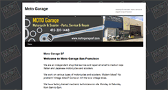 Desktop Screenshot of motogaragesf.com