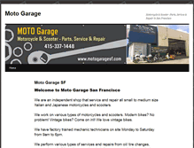 Tablet Screenshot of motogaragesf.com